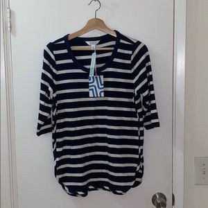 Market & Spruce Zansia Terry Knit Top - Navy